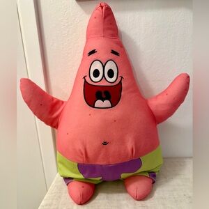 SpongeBob SquarePants large Pink and Green Stuffed Animal Plush, Patrick NWOT!